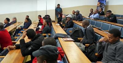 Students and alumni attended a talk by entrepreneur Phillipa Geard